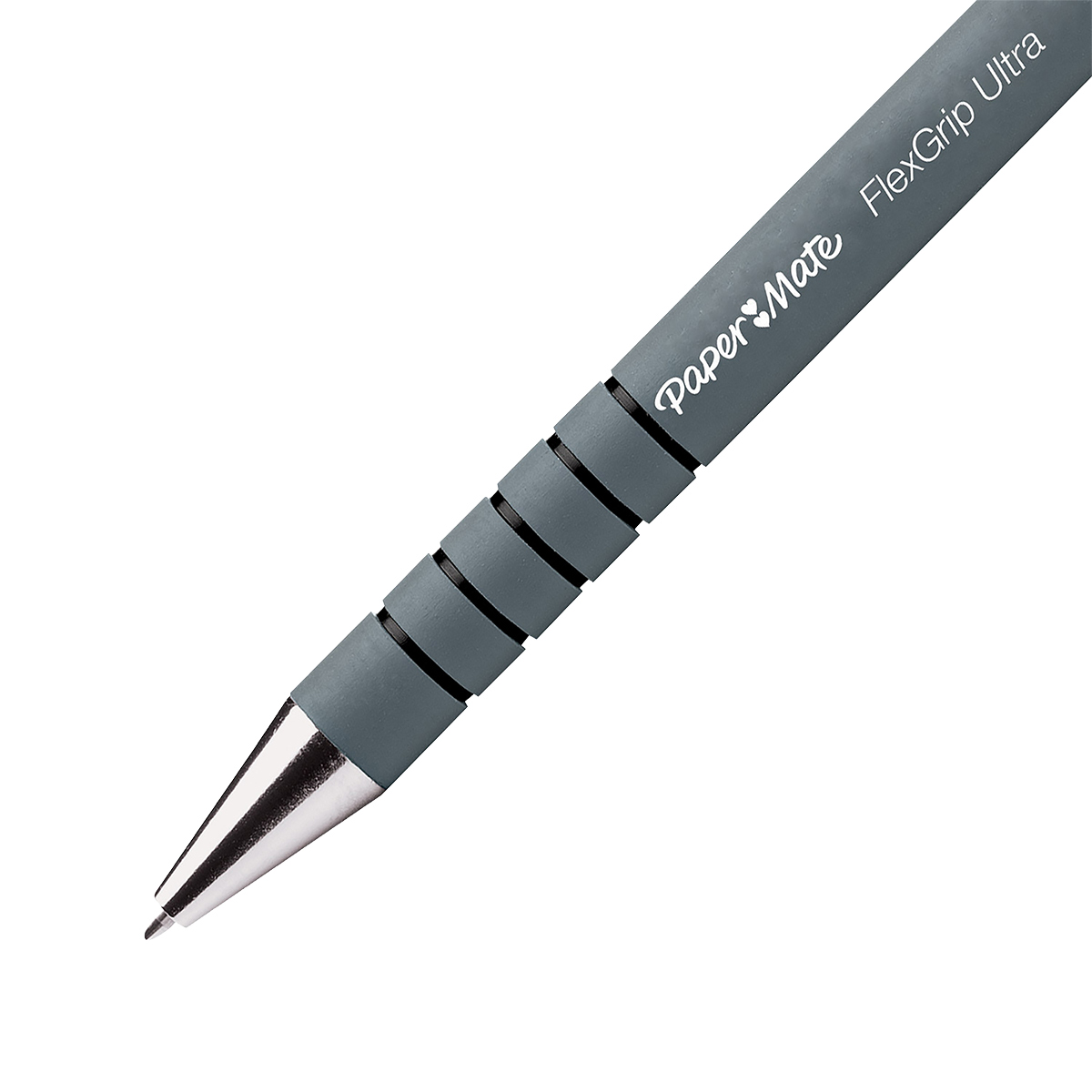 Stylo bille Papermate Flexgrip Ultra noir rétractable pointe moyenne 1 mm - Pack de 12 - Stylos billes-3