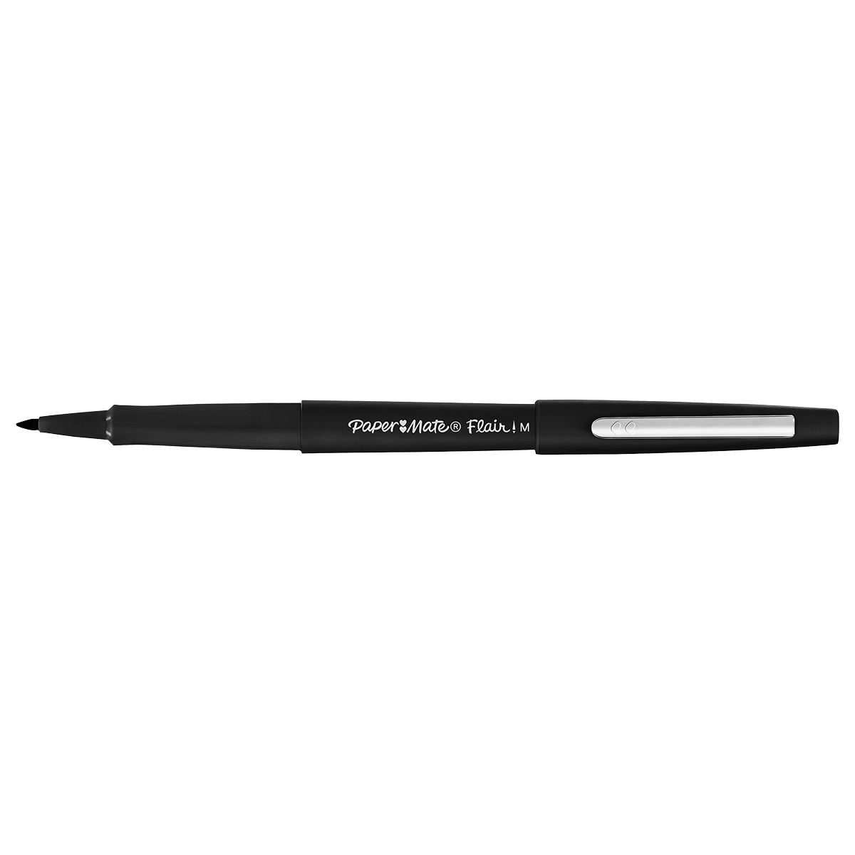 Stylo feutre Paper Mate Flair Noir, feutre fin pointe moyenne 0,7mm - Pack de 12 - Stylos feutres-1