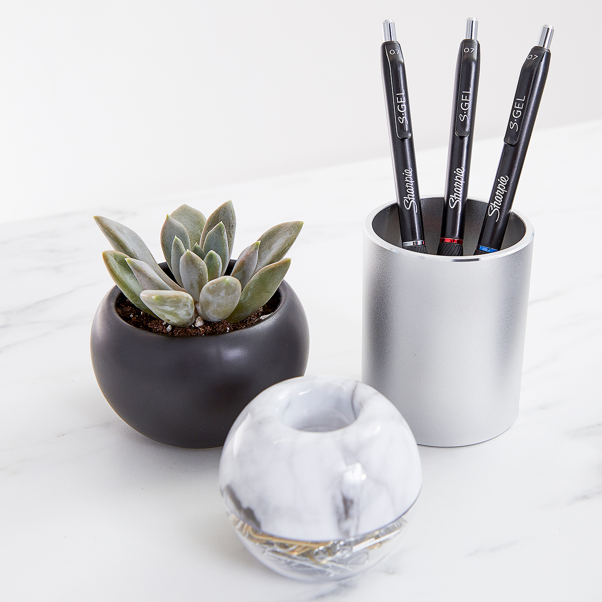 Stylos gel Noir/Bleu/Rouge Sharpie S-Gel Rétractables pointe 0.7mm - Lot de 3 - Stylos billes-2