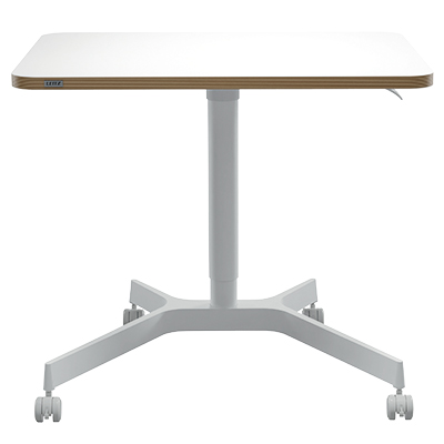 Bureau de coworking assis-debout manuel Leitz Ergo blanc 80×60 cm + H 75–114 cm - Mobilier coworking