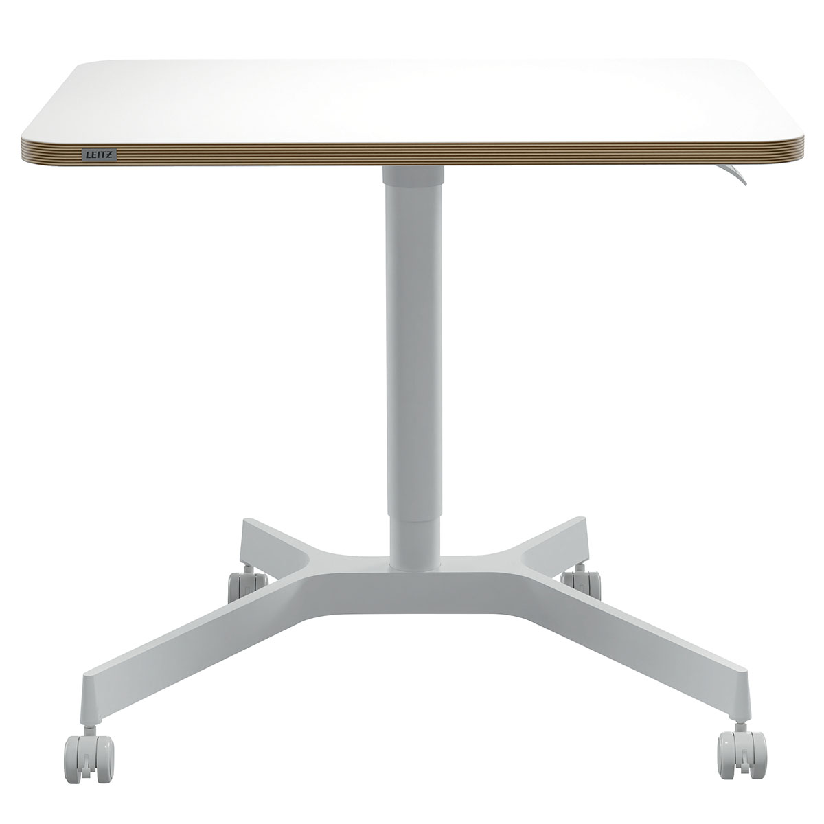 Bureau de coworking assis-debout manuel Leitz Ergo blanc 80×60 cm + H 75–114 cm - Mobilier coworking