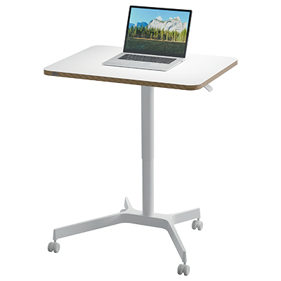 Bureau de coworking assis-debout manuel Leitz Ergo blanc 80×60 cm + H 75–114 cm - Mobilier coworking-1