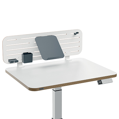Organiseur de bureau Leitz Ergo blanc, 80×25 cm, support laptop réglable - Mobilier coworking-1