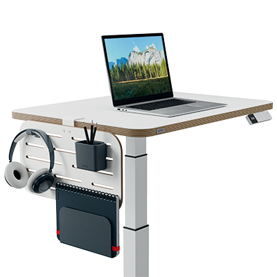 Petit organiseur de bureau Leitz Ergo blanc, 42×25 cm, kit 3 accessoires inclus - Mobilier coworking-1