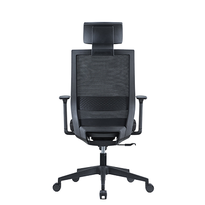 Fauteuil de bureau ergonomique noir NEW YORK - synchrone 3 positions – translation d’assise, appui-tête réglable, accoudoirs 3D - base métal chromé - Sièges de bureaux-1