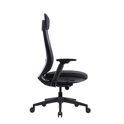 Siège de bureau ergonomique Tokyo synchrone 3 positions, noir, soutien lombaire, accoudoirs 3D - Sièges de bureaux-1