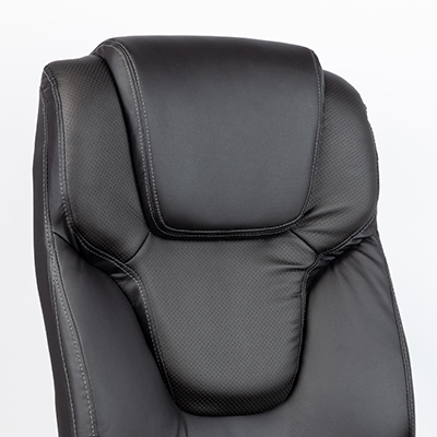 Fauteuil de bureau CHICAGO basculant centré, haut dossier, appui-tête, base métal chromé - Sièges de bureaux-9