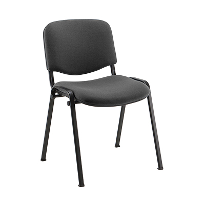 Chaise de réunion visiteur empilable IBIZA tissu gris - Siège professionnel - Fauteuils et poufs