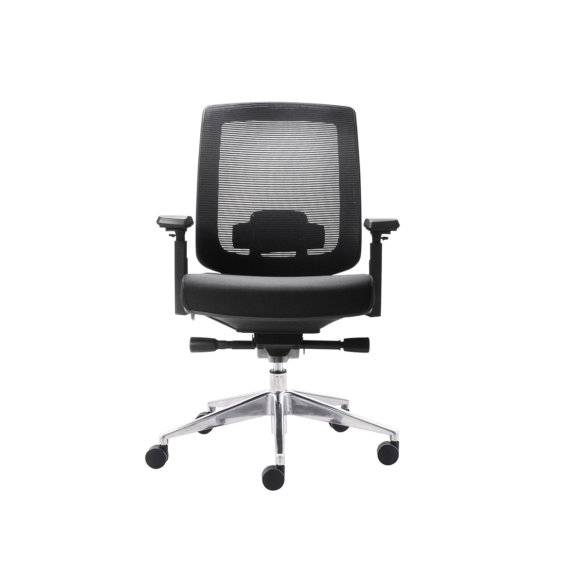 Siège de bureau ergonomique Austin synchrone 4 positions, accoudoirs 4D, assise réglable translation – Noir - Sièges de bureaux-1