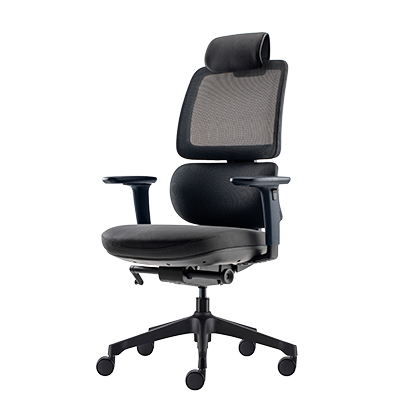 Siège de bureau ergonomique synchrone Orca design Hans Thyge & Co accoudoirs 3D - Noir - Sièges de bureaux
