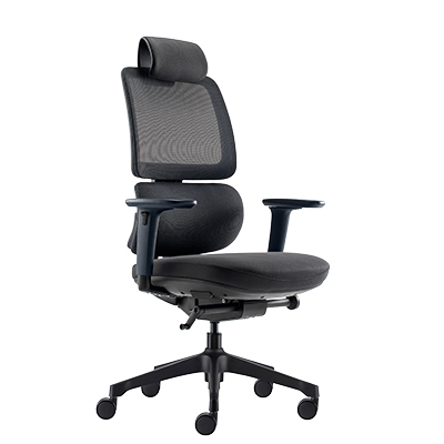 Siège de bureau ergonomique synchrone Orca design Hans Thyge & Co accoudoirs 3D - Noir - Sièges de bureaux-3