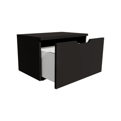 Caisson tiroir Store noir Soft Black 66,5 x 42,7 x 40 cm – Meuble de rangement pour magasin - Caissons de rangement-2