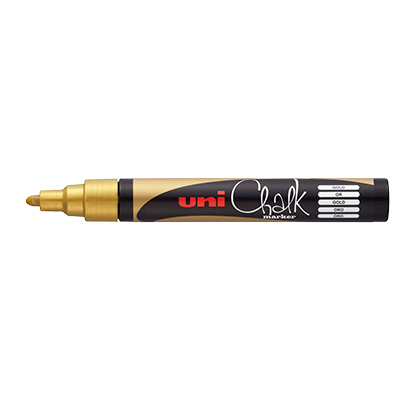 Marqueur craie Chalk Marker Or Uni Ball Pointe conique moyenne - Marqueurs