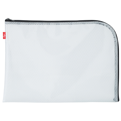 Pochette universelle de rangement B5 SIGN EVA Mesh – blanc ajouré & zip noir – L 29 x H 22,5 cm - Chemises