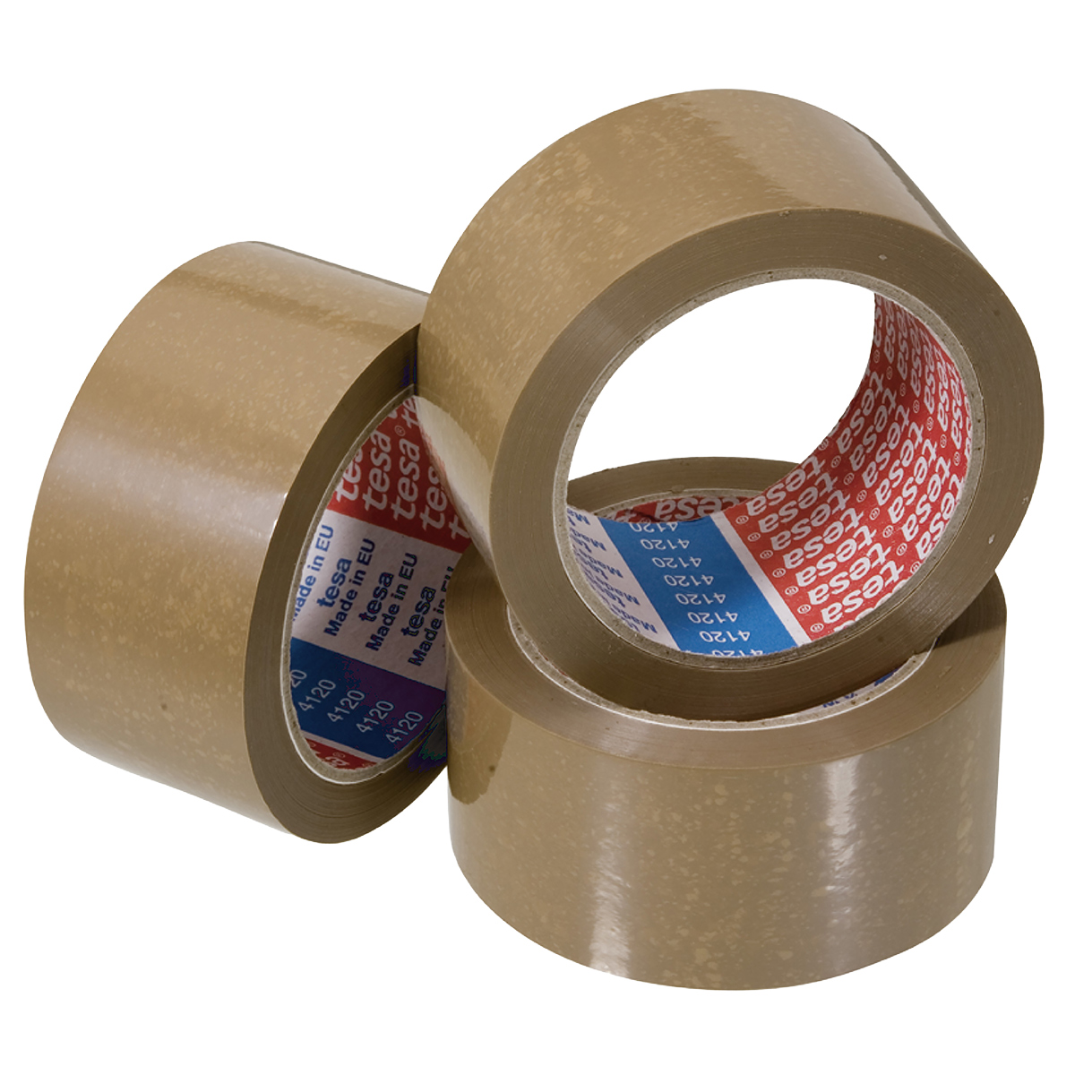 Ruban adhésif PVC havane résistant Tesa 66m x 50mm 52µ - Rouleau adhésif - Lot de 3 - Rubans adhésifs et dévidoirs-1