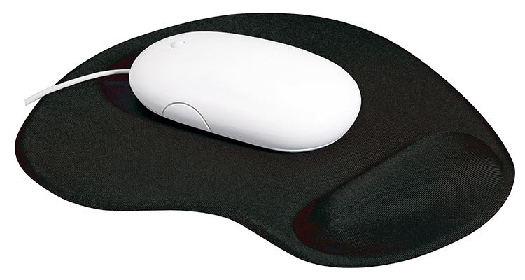 Tapis de souris ergonomique avec repose-poignet SIGN noir 225 x 200 mm - Ergonomie bureautique 