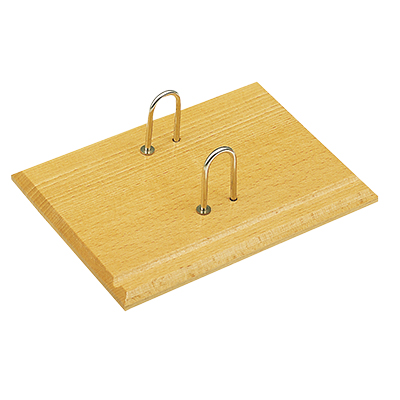 Support socle bloc éphéméride bois verni avec 2 arceaux métal - Calendriers professionnels