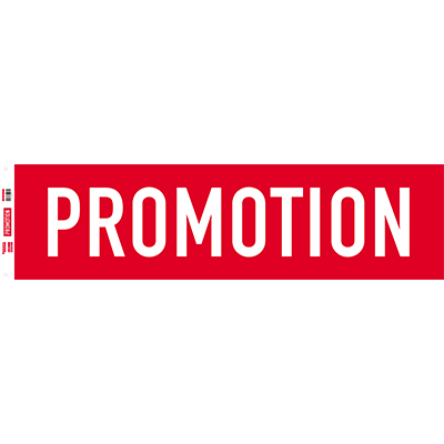 Affiche Promotion horizontale rouge / blanc 154 x 40 cm 170g/m² - Affiches Soldes