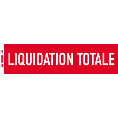 Affiche Liquidation Totale rouge / blanc 154 x 40 cm 170g/m² - Affiches Destockage / Liquidation