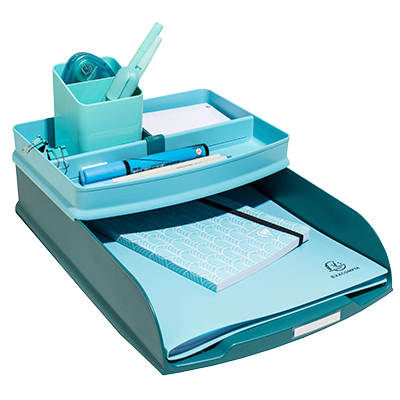 Corbeille à courrier Combo Styli Skandi bleu pacifique - Format A4+ - 500 feuilles - Corbeilles à courrier et revues-5