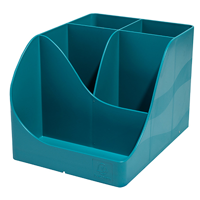 Pot à crayons Pen-Wave Skandi bleu pacifique 16 × 12 × 11 cm - 5 compartiments - Pots à crayons