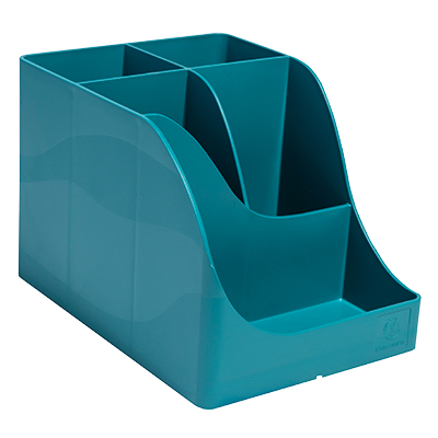 Pot à crayons Pen-Wave Skandi bleu pacifique 16 × 12 × 11 cm - 5 compartiments - Pots à crayons-2