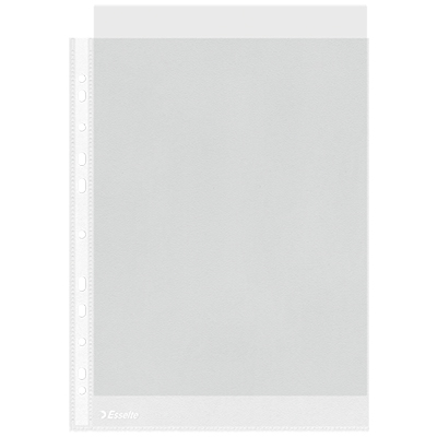 Pochettes perforées Esselte A4 PP grainé 43 microns – Paquet de 50 - Protèges-documents, Porte-vues-1