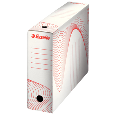 Boîte à archives carton Esselte Boxy A4 100 mm - Blanc – Paquet de 25 - Boîtes à archives-1