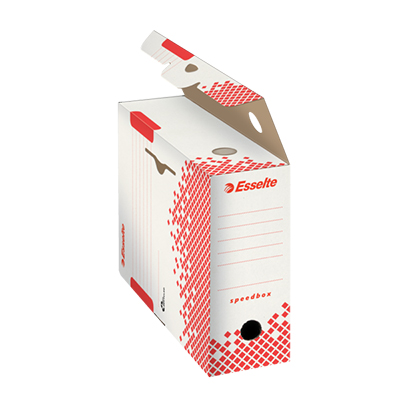 Boîte d'archives Esselte Speedbox 100 mm blanc montage automatique - Boîtes à archives-2