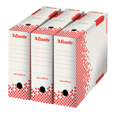 Boîte d'archives Esselte Speedbox 100 mm blanc montage automatique - Boîtes à archives-3