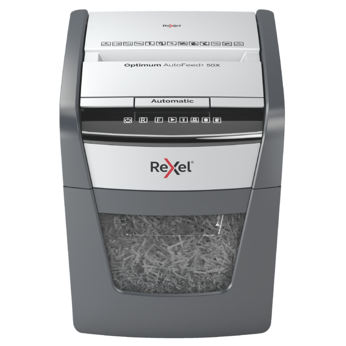 Destructeur de documents Rexel Optimum AutoFeed+ 50X coupe croisée DIN P4 50 feuilles 20L - Destructeurs de documents