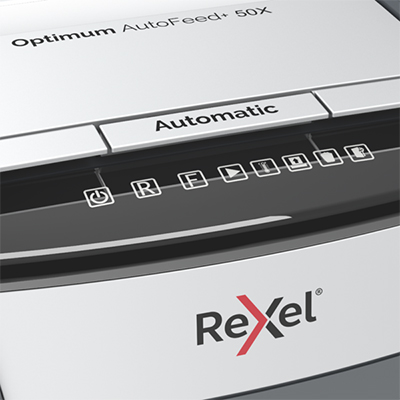 Destructeur de documents professionnel Rexel Optimum AutoFeed+ 50X – coupe croisée - Destructeurs de documents-2