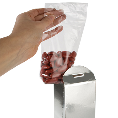 Sachet confiserie fond carton 10 x H 22 cm PP 35µ thermoscellable — Paquet de 100 - Sachets confiserie-3