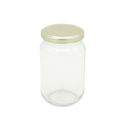 Bocal en verre 370ml avec couvercle or ø63mm – Paquet de 12 - Bouteilles et pots cylindriques