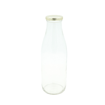 Bouteille en verre 750ml avec couvercle or ø48/79mm – Paquet de 6 - Bouteilles et pots cylindriques