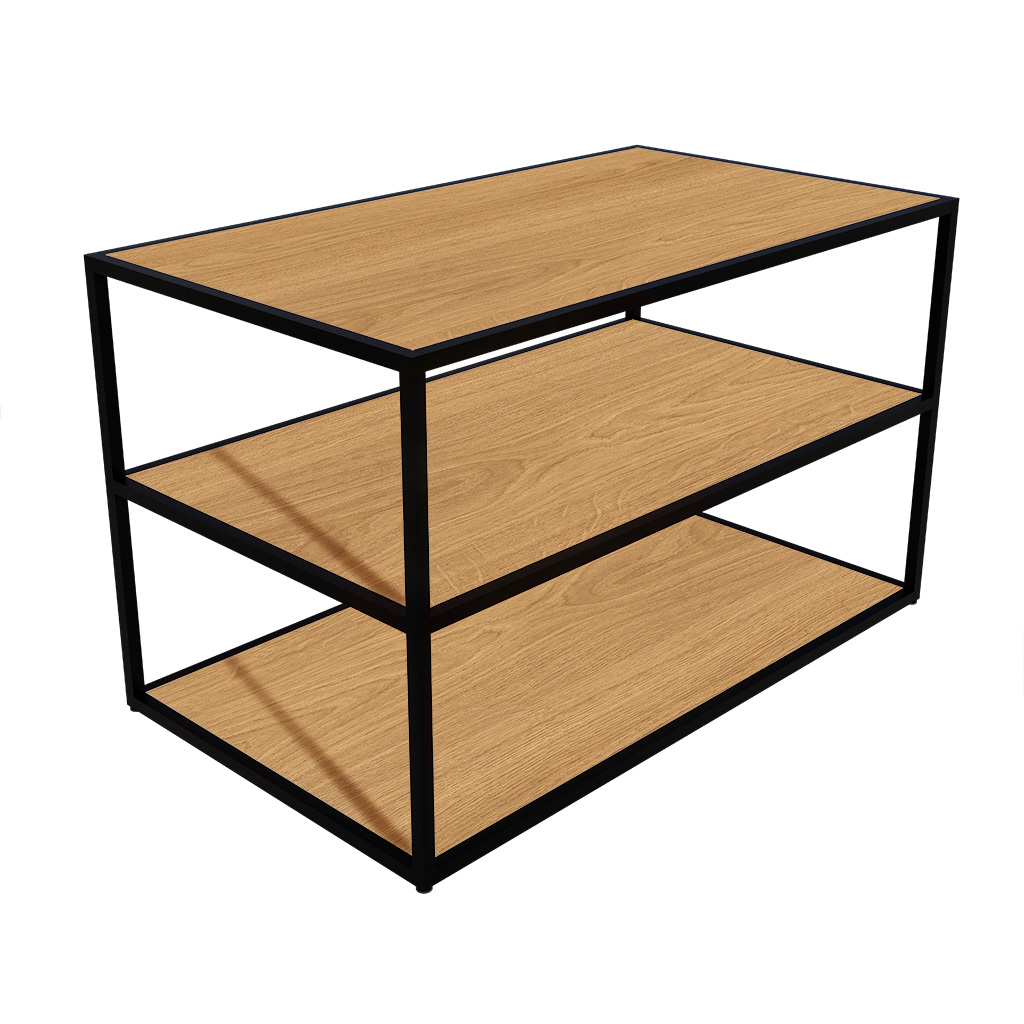 Plateau mélaminé chêne Corbridge 134,5 x 74,5 cm – pour table Square, rayonnage magasin - Tablettes Bois Mélaminé-1