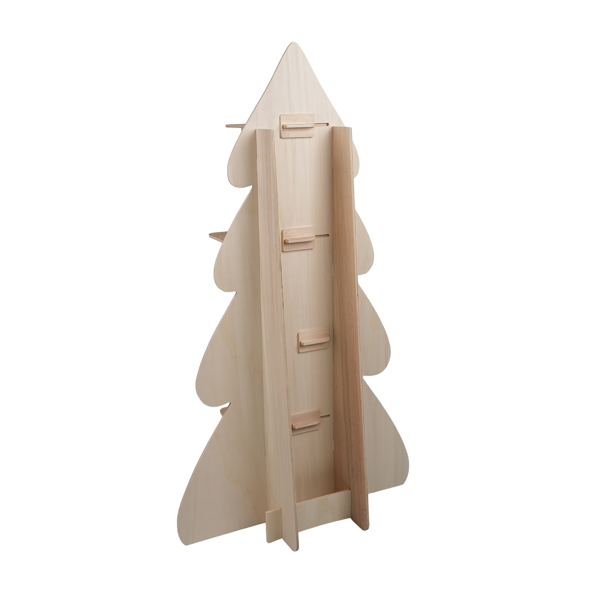 Étagère sapin bois peuplier 80 x 41 x H 140 cm - Présentoir bois - Étagères en bois-4