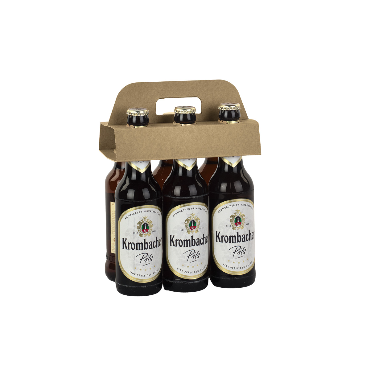 Porte-bouteille 6 bières hautes poignée kraft brun 22x13,5x4cm – Paquet de 100 - Mètres de bières, Emballages pour bouteilles de bières
