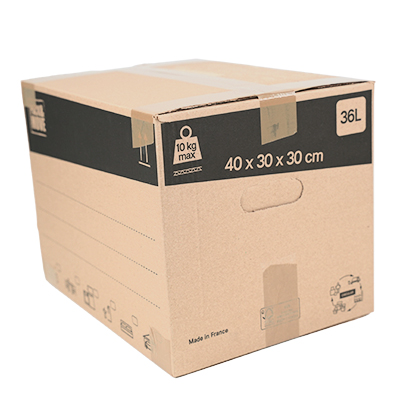 Caisse américaine carton, carton simple cannelure 40x30x30cm, paquet de 20 - Caisses américaines cartons-2
