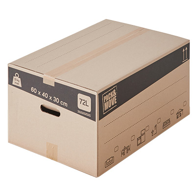 Caisse américaine carton, carton simple cannelure 60x40x30cm, paquet de 20 - Caisses américaines cartons