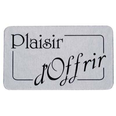 Étiquettes cadeaux adhésives Plaisir d'offrir argent brillant - Paquet de 1000 - Étiquettes cadeaux adhésives