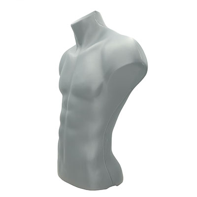 Buste homme plastique H 60 cm - Gris - Bustiers et fessiers-1
