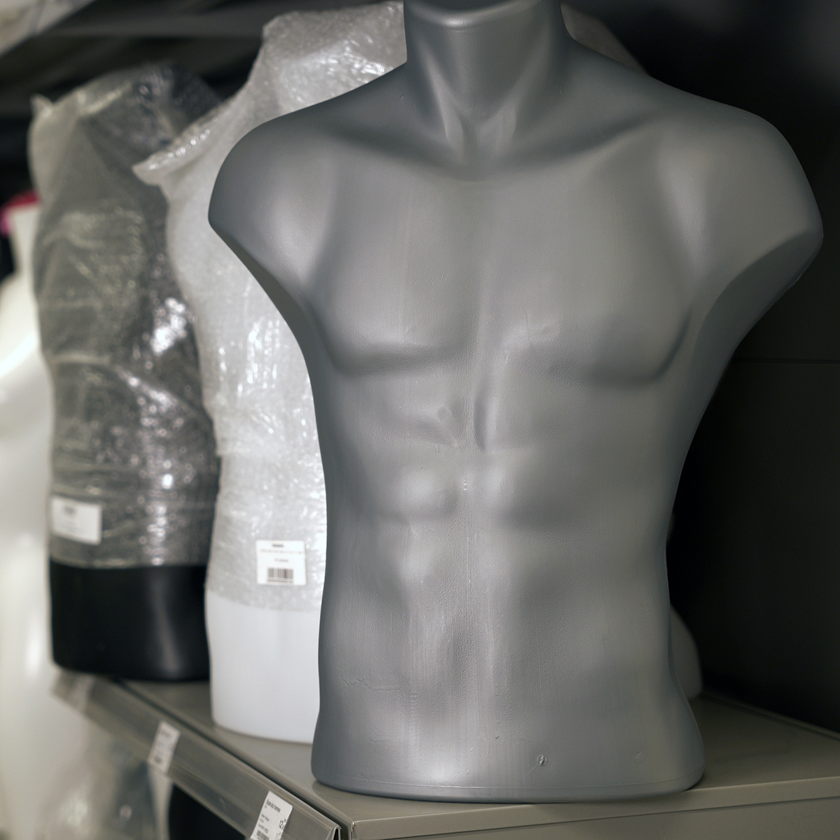 Buste homme plastique H 60 cm - Gris - Bustiers et fessiers-4