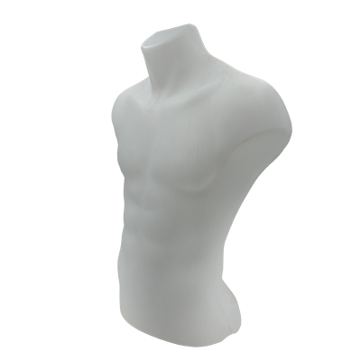 Buste homme blanc plastique H 60 cm - Bustiers et fessiers-4
