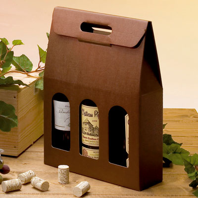Boîtages 3 bouteilles carton - Coffrets pour bouteilles de vin, Boîtes pour bouteilles de vin-1