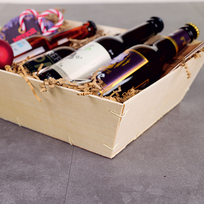 Panier en bois naturel contreplaqué 35 x 26 x 9,2 cm - Paniers bois, Caisses bois-2