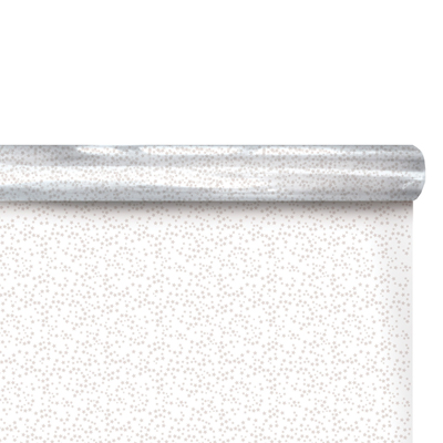 Film fleuriste - Film polypropylène Étoiles blanches 80 cm x 120 m 35 µ - Films polypropylène à motifs