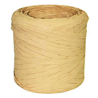 Raphia synthétique beige 200m - Raphias
