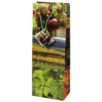 Sacs pelliculés 1 bouteille - motif vigne - Sacs pour bouteilles de vin