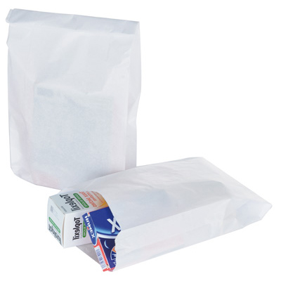 Pochettes papier Kraft blanchi - Sachets papier blanc-1